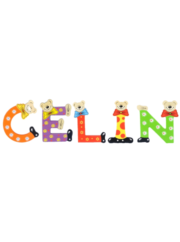 Playshoes Deko-Buchstaben "CELIN" in bunt