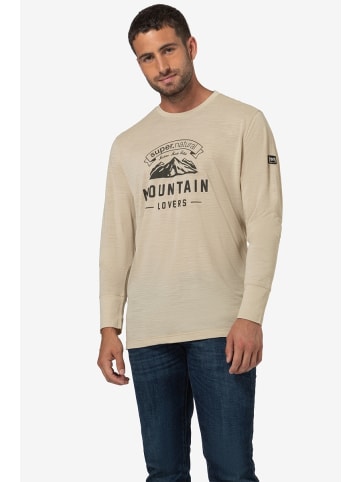 super.natural Merino Longsleeve M MOUNTAIN LOVERS LS in beige