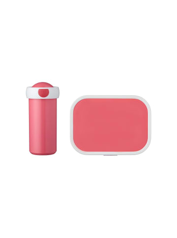 Mepal 2er Set Brotdose + Verschlussbecher Campus in Pink 300 ml + 700 ml