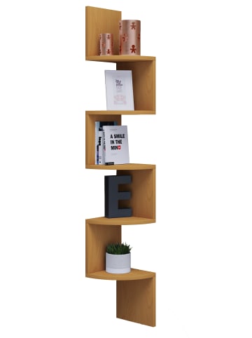VCM Holz Stand Regal Aufbewahrung Deko Eckregal Mintis in Buche