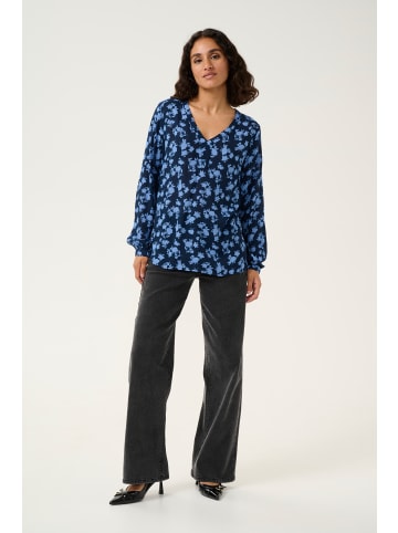 Kaffe Langarm-Bluse KAamber in Midnight M./Ebb&Flow Flower