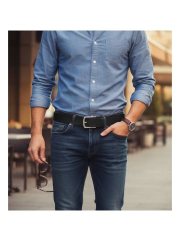 FRONHOFER Ledergürtel in Schwarz