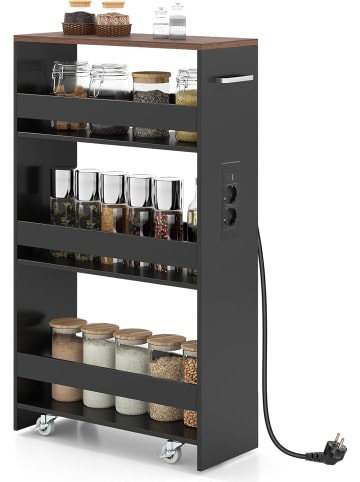 COSTWAY Nischenwagen 20cm breit schmal mit Ladestation in Andere