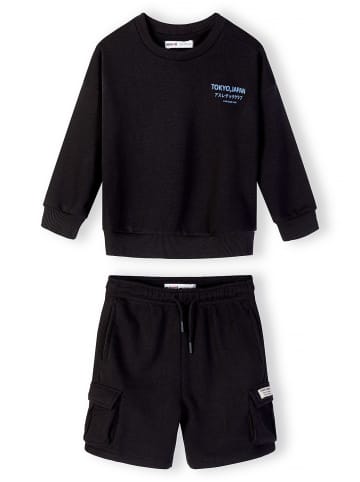 Minoti 2-tlg Shirt & Hose 29FLEECE267 in schwarz