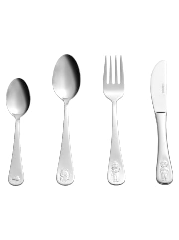 LEONARDO 4er Set Kinderbesteck Bambini Avventura in silber