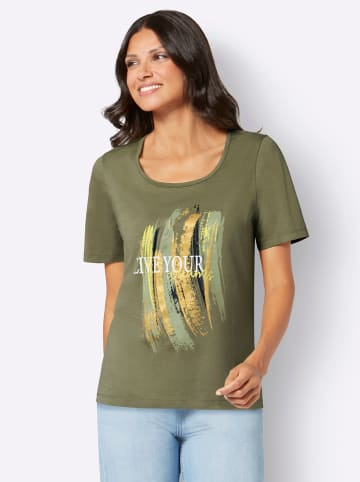 Sieh an! Kurzarmshirt in khaki-limone