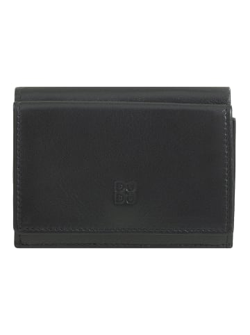 DuDu Geldbörse Leder 10 cm in black pop