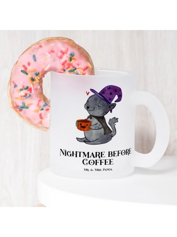 Mr. & Mrs. Panda Glühweinbecher Kater Kaffee mit Spruch in Transparent