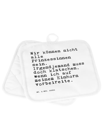 Mr. & Mrs. Panda Topflappen Wir können nicht alle... mit Spruch in Weiß