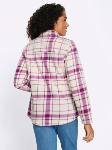 Sieh an! Fleece-Jacke in orchidee-champagner-kariert