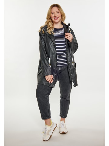 Schmuddelwedda Damen Curvy Regenmantel in Schwarz