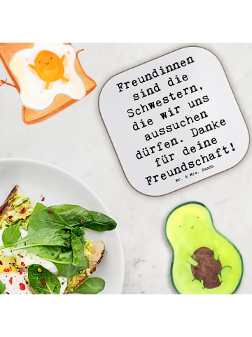 Mr. & Mrs. Panda Untersetzer Gläser Spruch Freundinnen Schwester... in Weiß