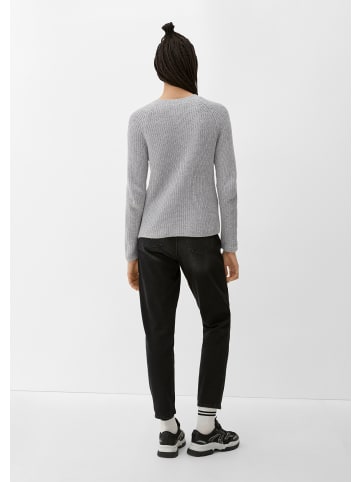 QS Strickpullover in 9400_grau meliert