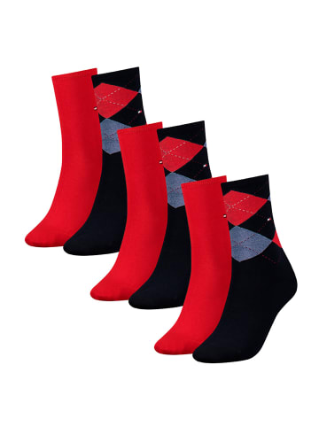 Tommy Hilfiger Socken 6er Pack in Rot