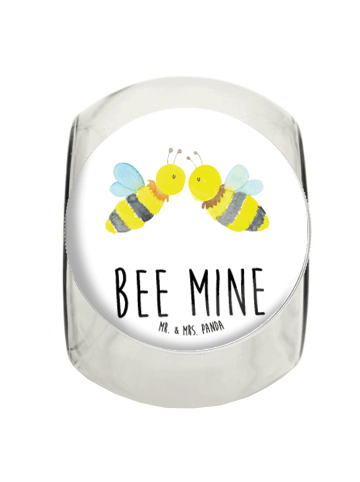 Mr. & Mrs. Panda Bonbonglas Biene Liebe mit Spruch in Weiß