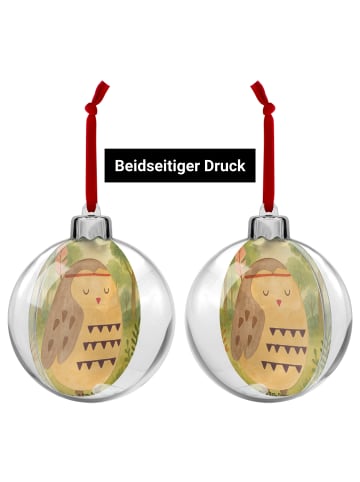 Mr. & Mrs. Panda Baumanhänger Eule Federschmuck Design ohne Spruch in Weiß