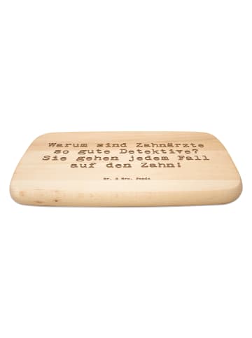 Mr. & Mrs. Panda Holzbrett Spruch Zahnarzt Detektiv mit Spruch in Transparent