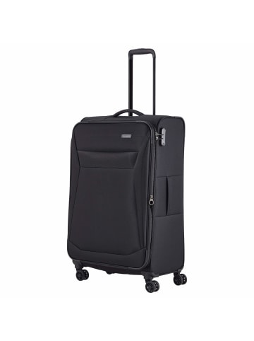 travelite Chios - 4-Rollen-Trolley L 78 cm erw. (schwarz) in schwarz