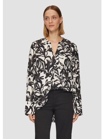 s.Oliver BLACK LABEL Bluse langarm in Creme-schwarz