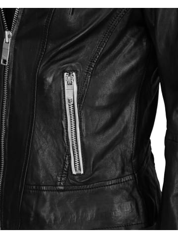 Maze Lederjacke Mico in schwarz/weiß