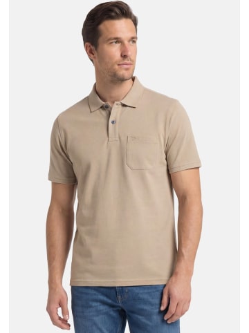 Redmond Poloshirt Basic in Beige / grün