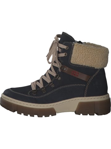 rieker Winterstiefeletten in Pazifik/Mogano/Beige