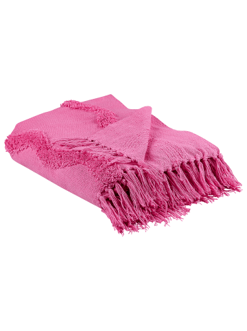 Beliani Kuscheldecke KHARI in Rosa - (W) 125 x (H) 1 x (L) 150 cm