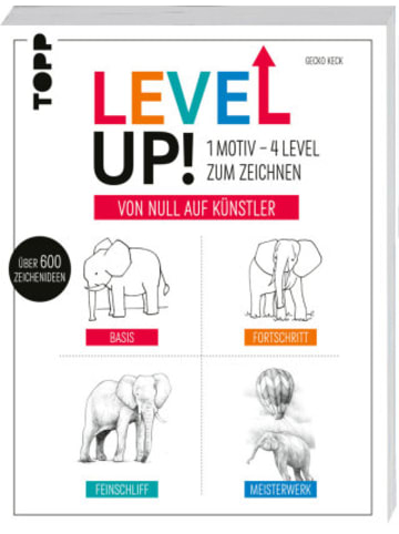 Frech Buch - Level up! 1 Motiv - 4 Level zum Zeichnen