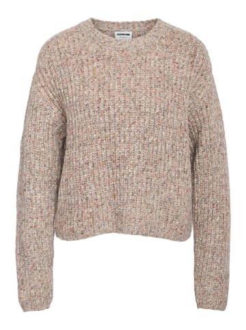 Noisy may Strickpullover mit Melange-Garn und Rundhalsausschnitt in Grau