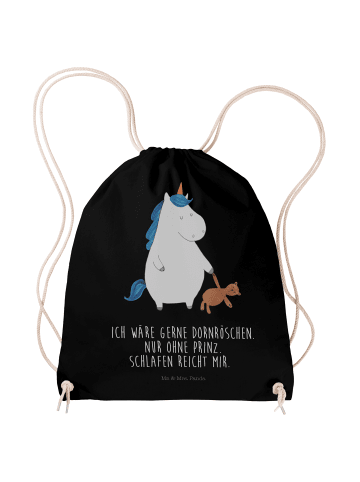 Mr. & Mrs. Panda Beutel Einhorn Teddy mit Spruch in Schwarz