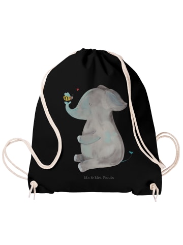 Mr. & Mrs. Panda Gym Bag Elefant Biene ohne Spruch in Schwarz