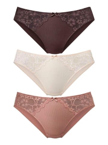 PETITE FLEUR Slip in braun+toffee+puder