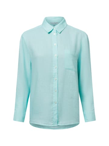 Marie Lund Leinenbluse in türkis - 0009