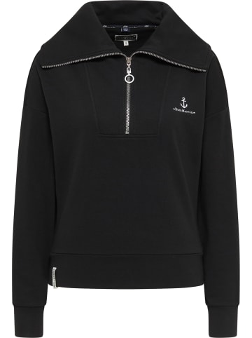 DreiMaster Maritim Damen Oversized Sweatshirt in Schwarz