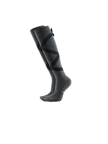 MUNADUNA 
Kompressions-Yoga-Kniestrümpfe mit Wickelband in Grau