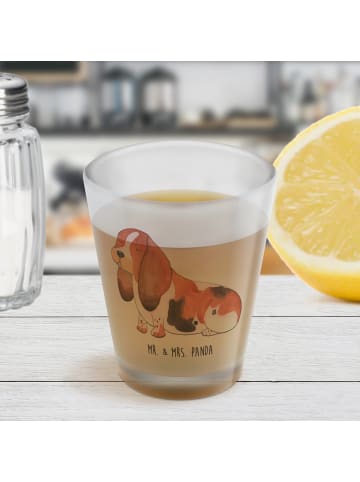 Mr. & Mrs. Panda Shotglas Hund Basset Hound ohne Spruch in Transparent