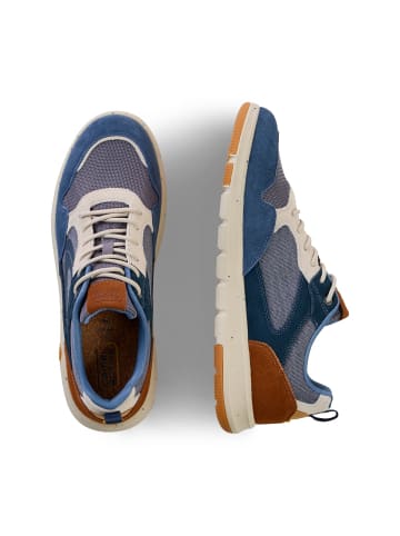 Camel Active Leichte Sneaker aus Leder und Textil in Blau