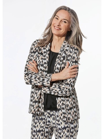 GOLDNER Blazer Blazer gemustert in schwarz / weiß / beige / gemustert