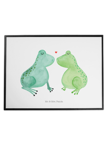Mr. & Mrs. Panda Schreibtischunterlage Frosch Liebe ohne Spruch in Weiß