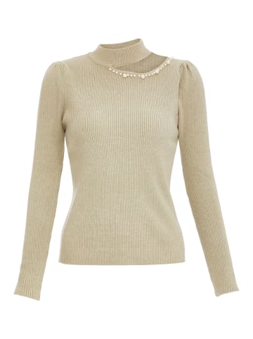 paino Strickpullover in Beige Melange