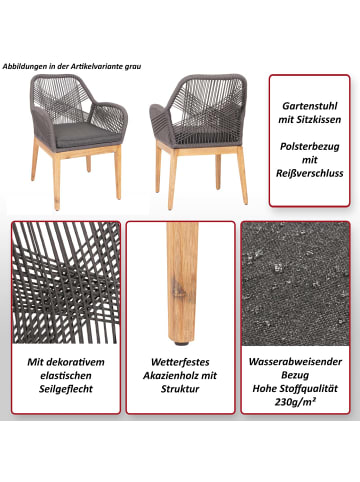 MCW 2er-Set Gartenstuhl H56b, Grün Kissen grün