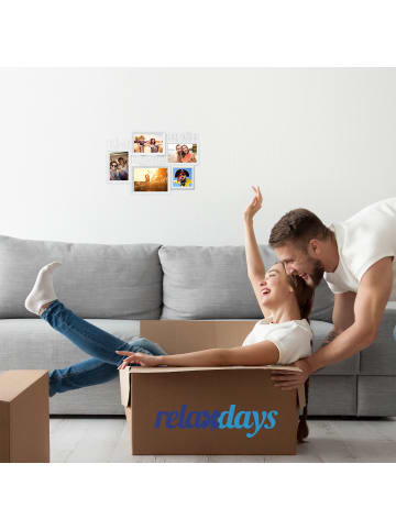 relaxdays 2 x Bilderrahmen in Weiß - (B)45,5 x (H)31 cm