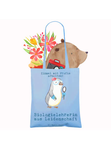 Mr. & Mrs. Panda Tragetasche Biologielehrerin Leidenschaft mit S... in Sky Blue