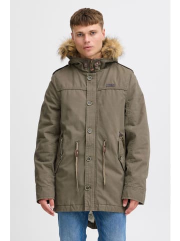 INDICODE Parka IDPulsoor 4099MM Winterjacke mit abnehmbarem Kunstfellkragen in Grün