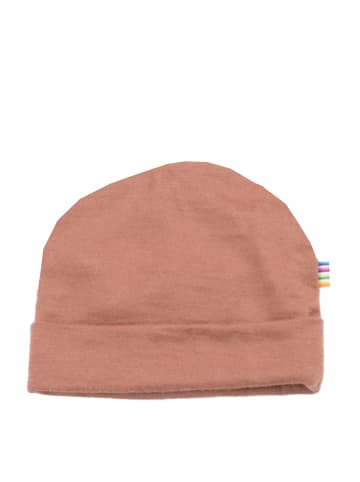 Joha Beanie aus Merinowolle in rost