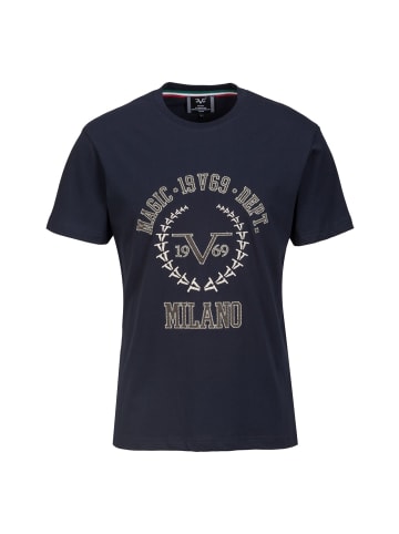 19V69 Italia by Versace Rundhalsshirt Marcello in blau