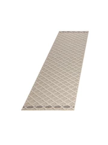 KADIMA DESIGN Teppich Outdoor Waschbar Raute IMST Strapazierfähig OEKO-TEX Balkon in Beige