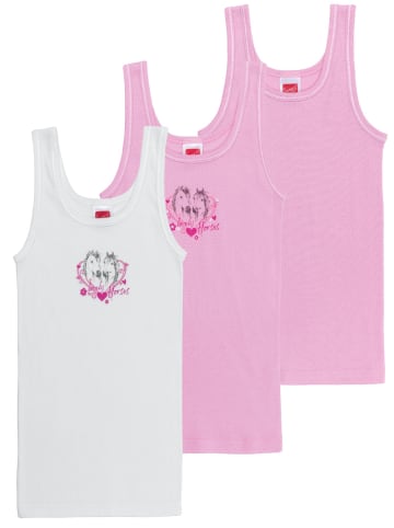 Sweety for Kids 3er-Set: Unterhemden in weiss/rosé