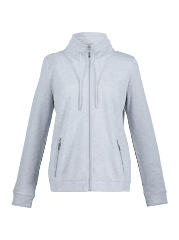 Gina Laura Sweatjacke in grau melange