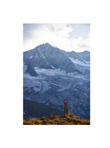 WALLART Leinwandbild - Wegmarkierung in den Alpen in Bunt